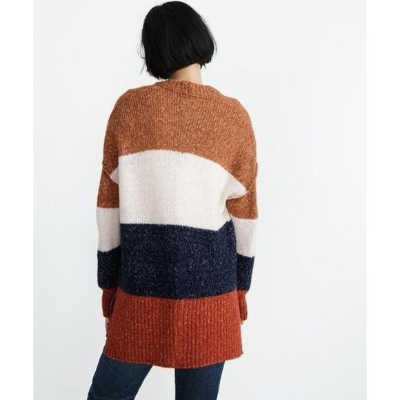 Madewell Alpaca Blend Striped Baxter Sweater Tunic - Picture 2 of 7